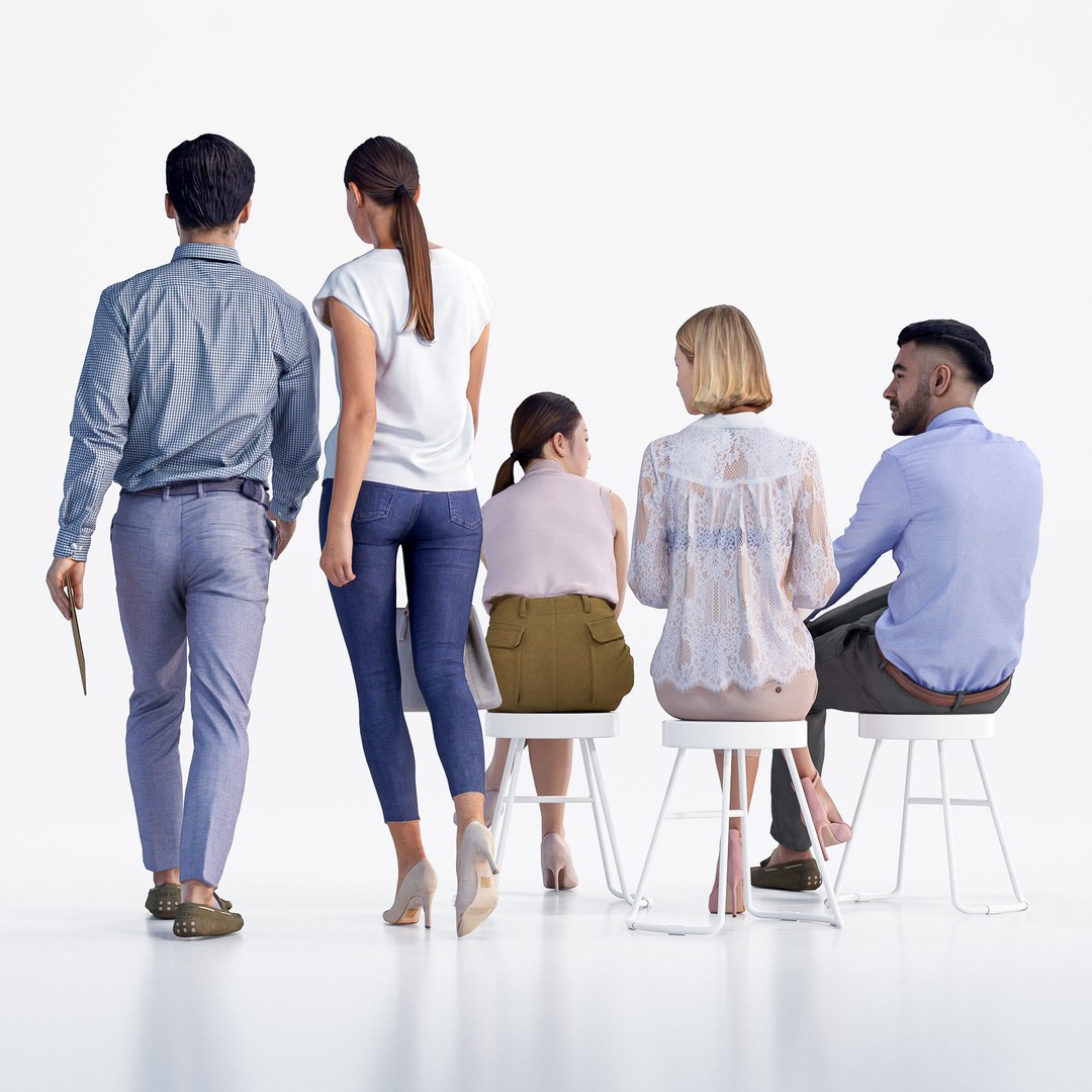 Business People 3D Model – Realistic Characters, Vray & Corona Formats - View 3