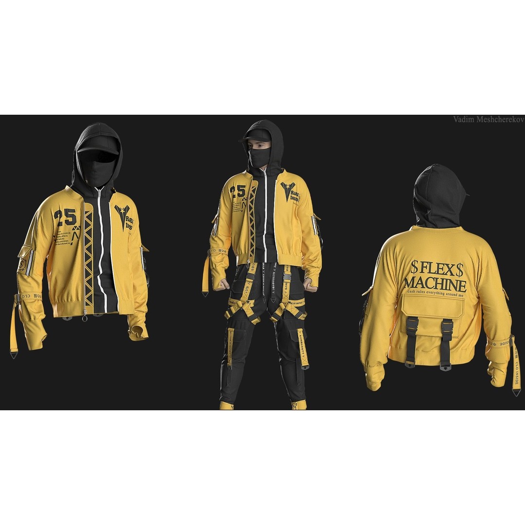 Male Streetwear 3D Model – High Poly Outfit for DAZ Studio - View 5