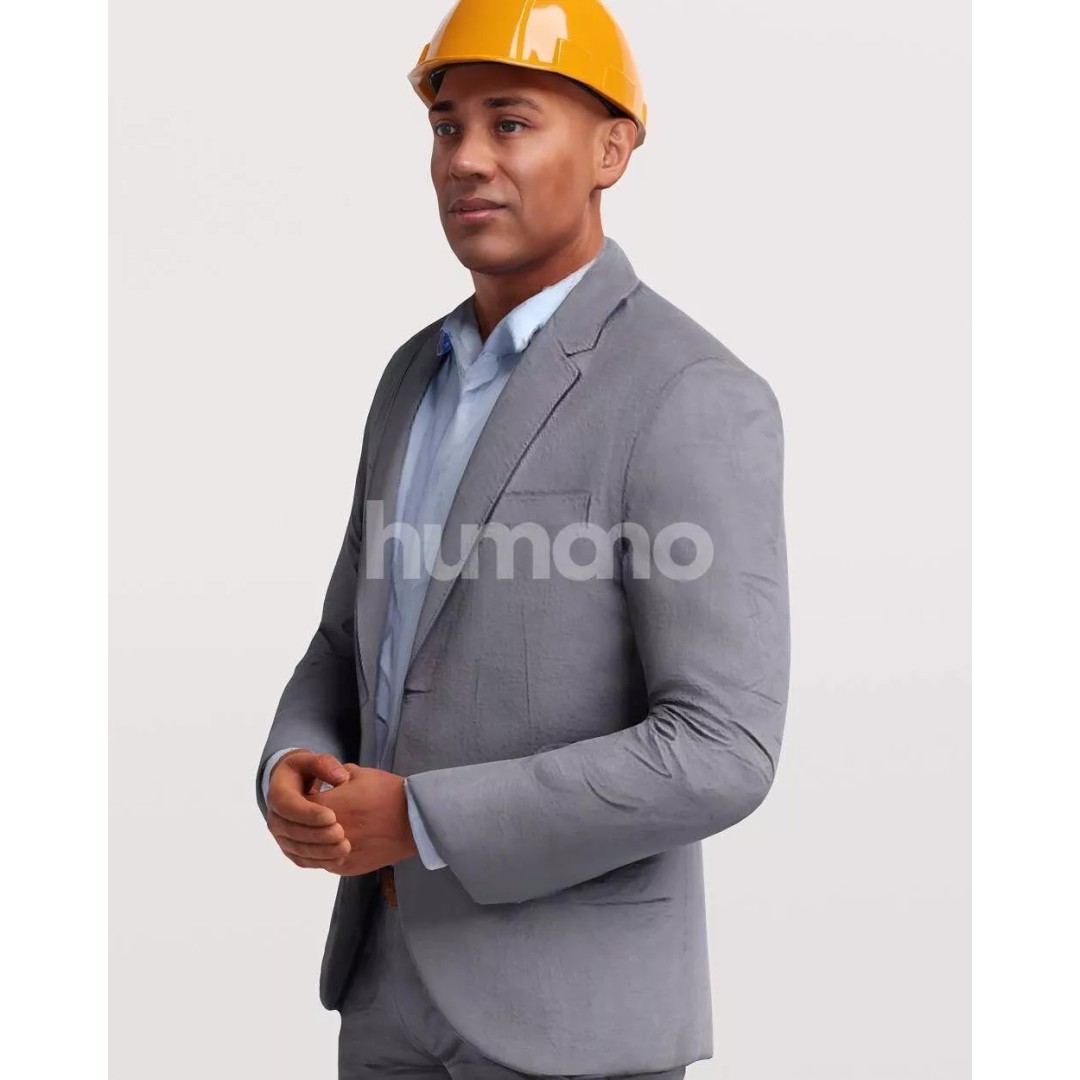 Humano Workwear Man 3D Model – Construction Worker PBR Textures, FBX - View 11