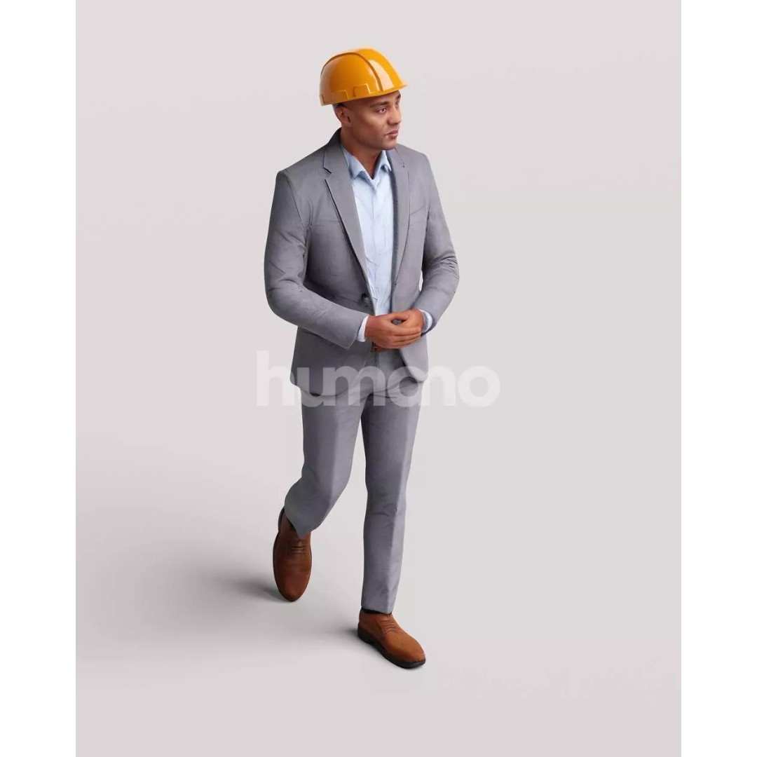 Humano Workwear Man 3D Model – Construction Worker PBR Textures, FBX - View 12