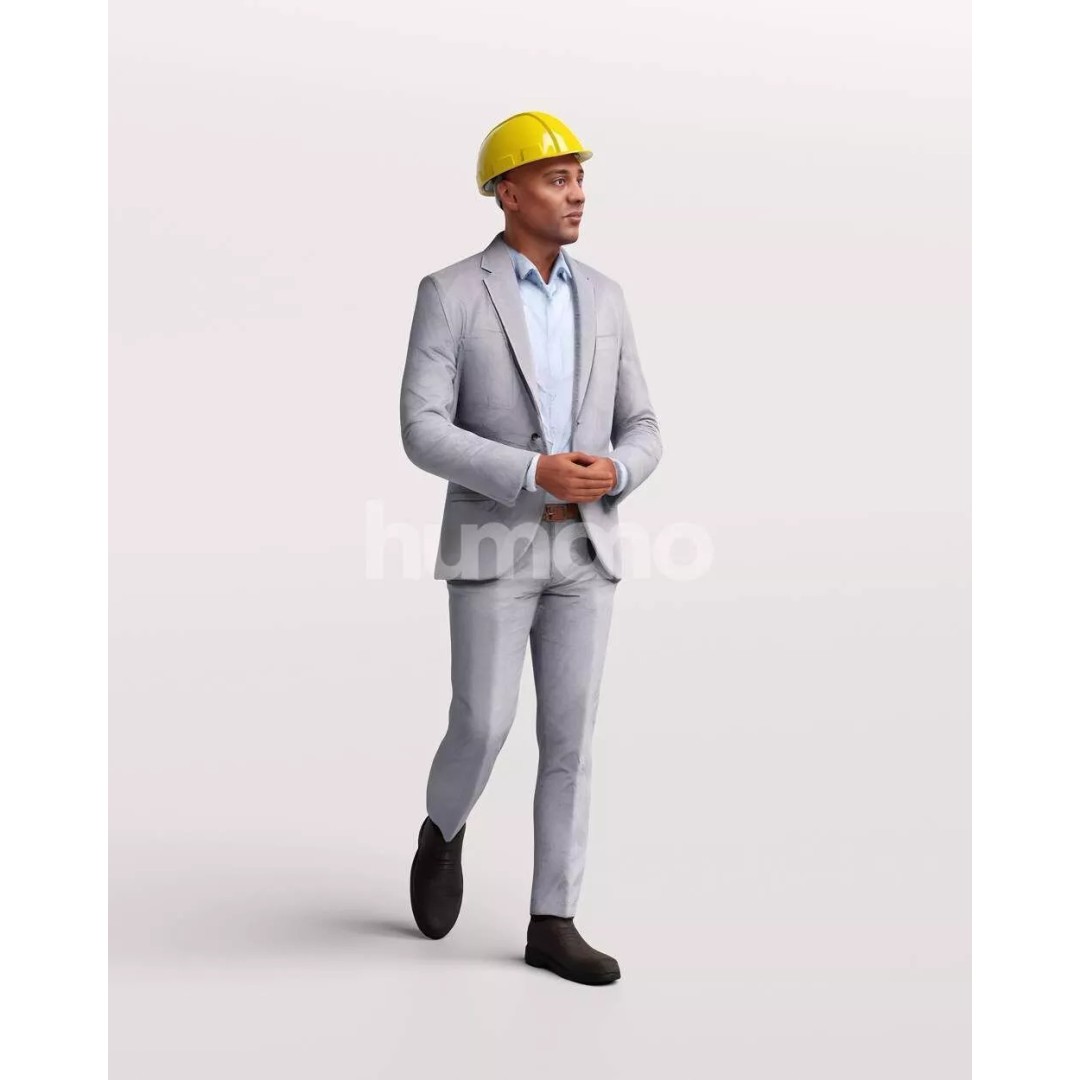 Humano Workwear Man 3D Model – Construction Worker PBR Textures, FBX - View 14