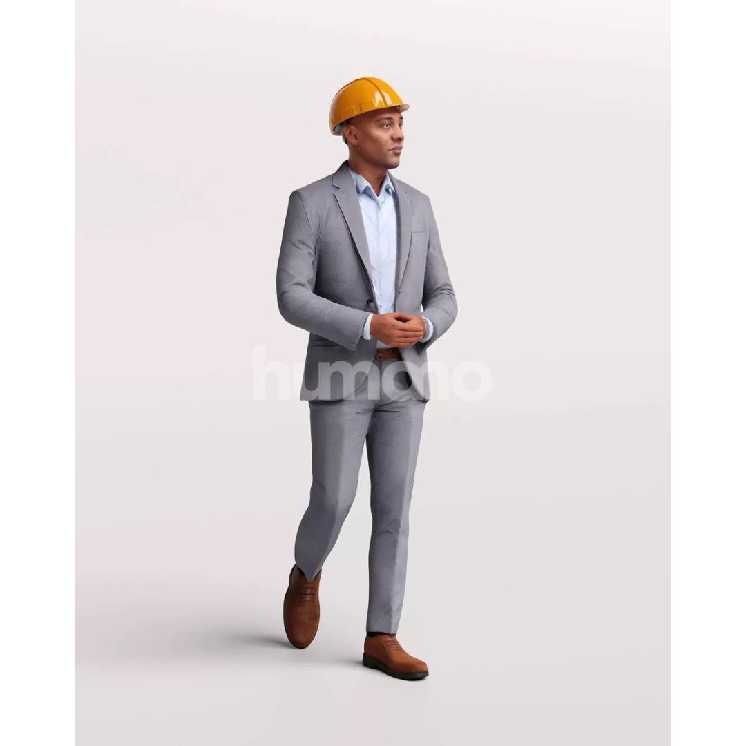 Humano Workwear Man 3D Model – Construction Worker PBR Textures, FBX - View 4