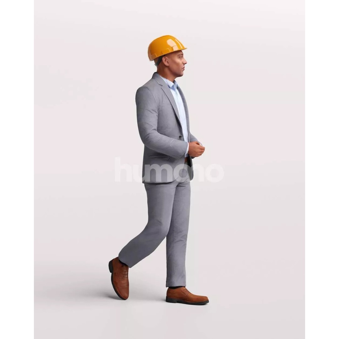 Humano Workwear Man 3D Model – Construction Worker PBR Textures, FBX - View 6