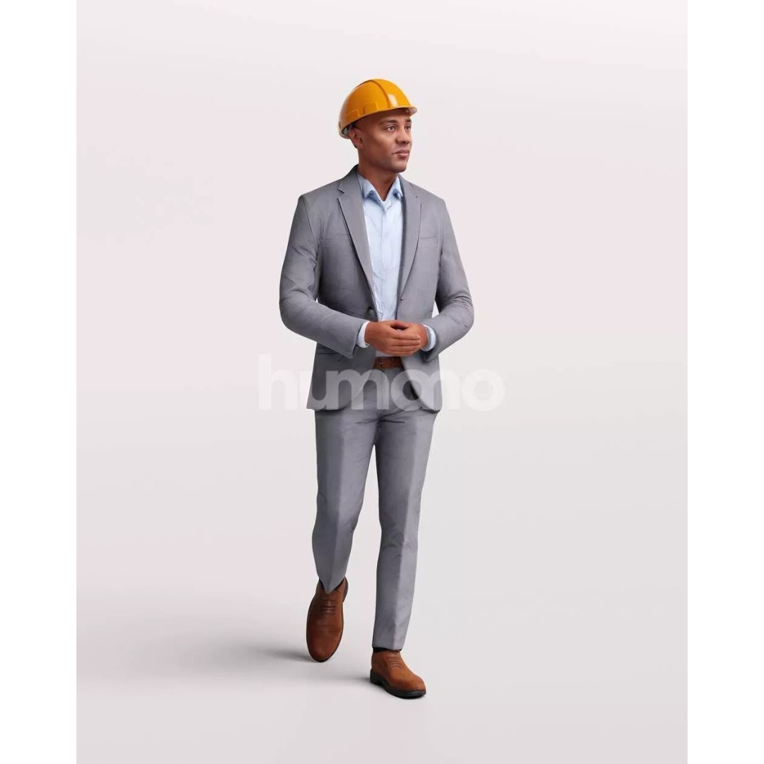 Humano Workwear Man 3D Model – Construction Worker PBR Textures, FBX - View 7