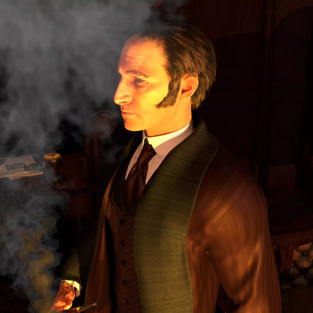 Sherlock Holmes 3D Model – Victorian Gentleman, Rigged, FBX, PBR - View 15