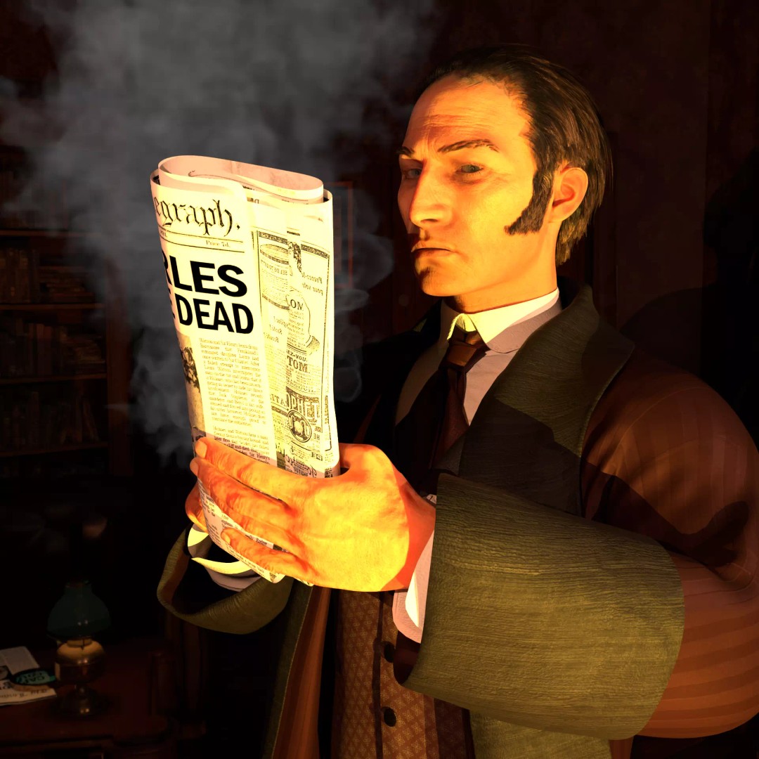Sherlock Holmes 3D Model – Victorian Gentleman, Rigged, FBX, PBR - View 17
