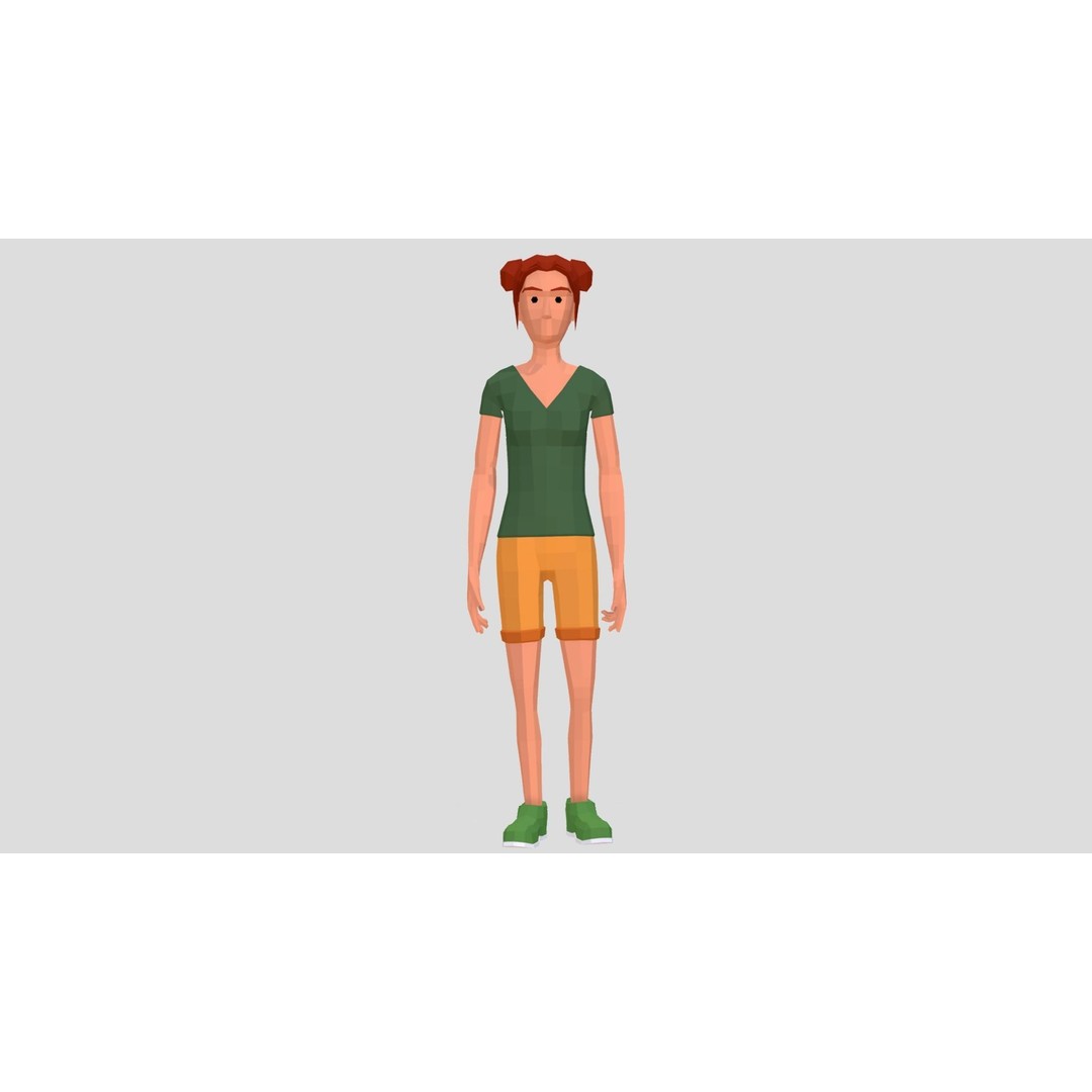 Low Poly Character 3D Model – Rigged Game Asset with Animations, FBX - View 10