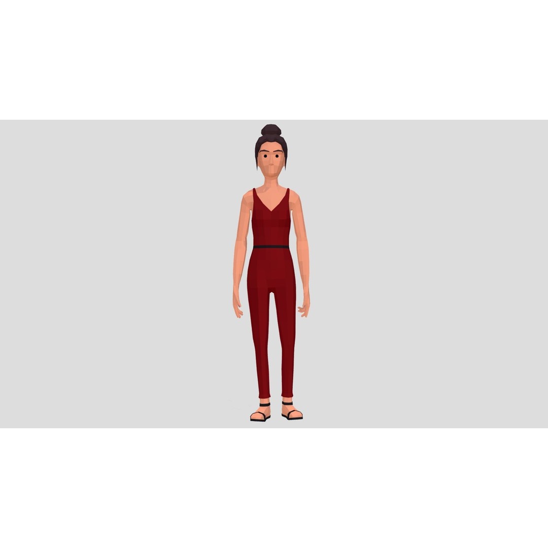Low Poly Character 3D Model – Rigged Game Asset with Animations, FBX - View 11