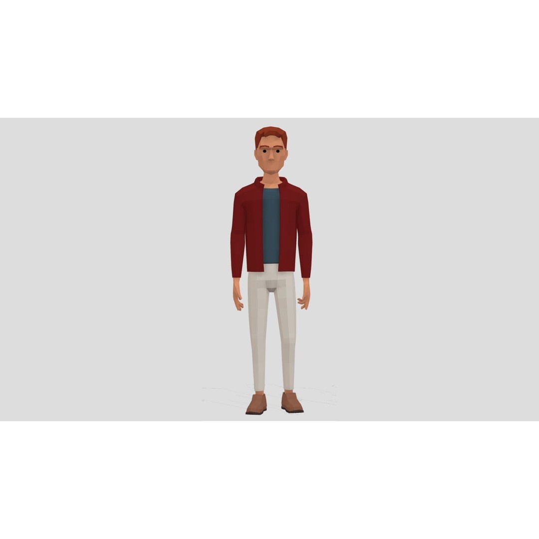 Low Poly Character 3D Model – Rigged Game Asset with Animations, FBX - View 12