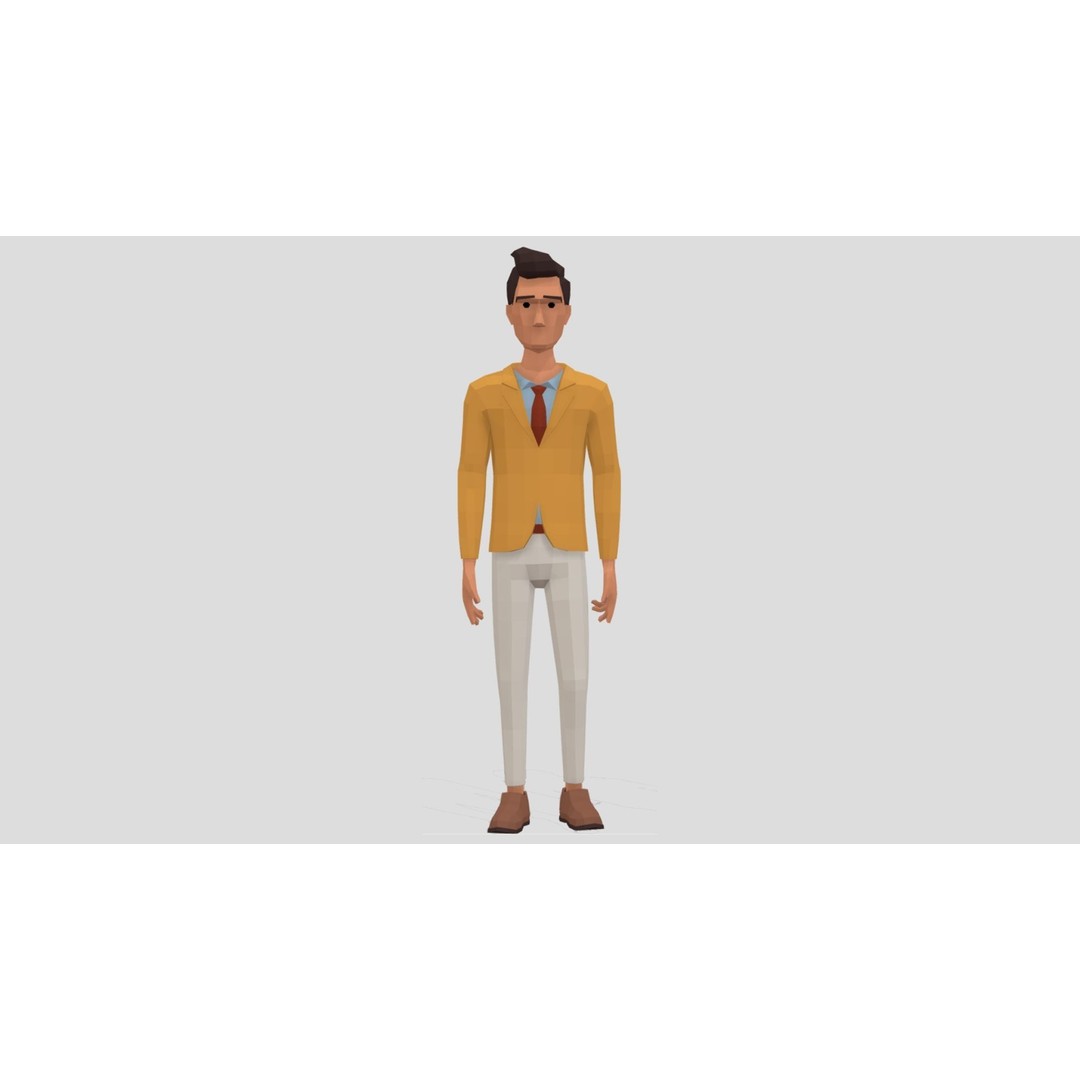Low Poly Character 3D Model – Rigged Game Asset with Animations, FBX - View 14