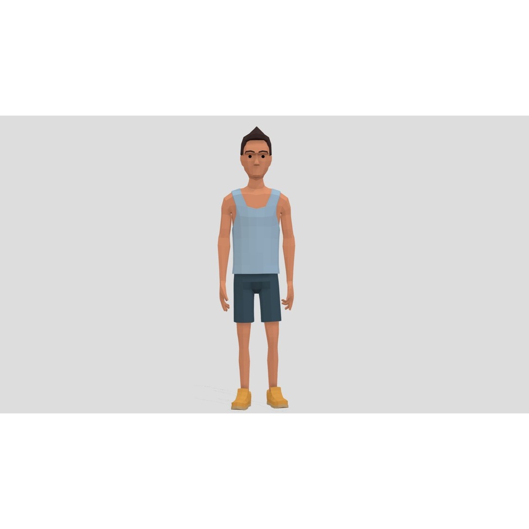 Low Poly Character 3D Model – Rigged Game Asset with Animations, FBX - View 15