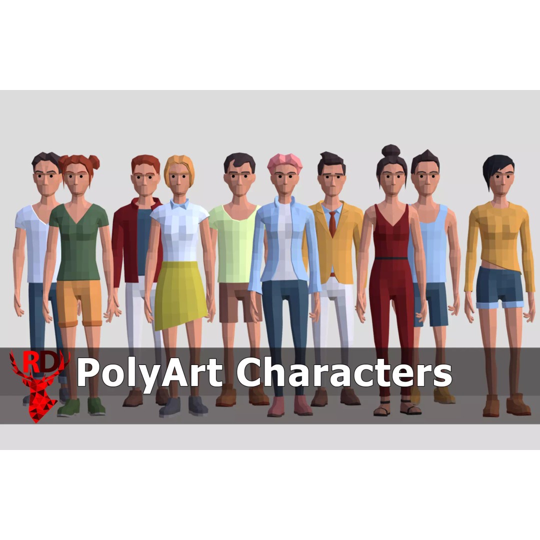 Low Poly Character 3D Model – Rigged Game Asset with Animations, FBX - View 2