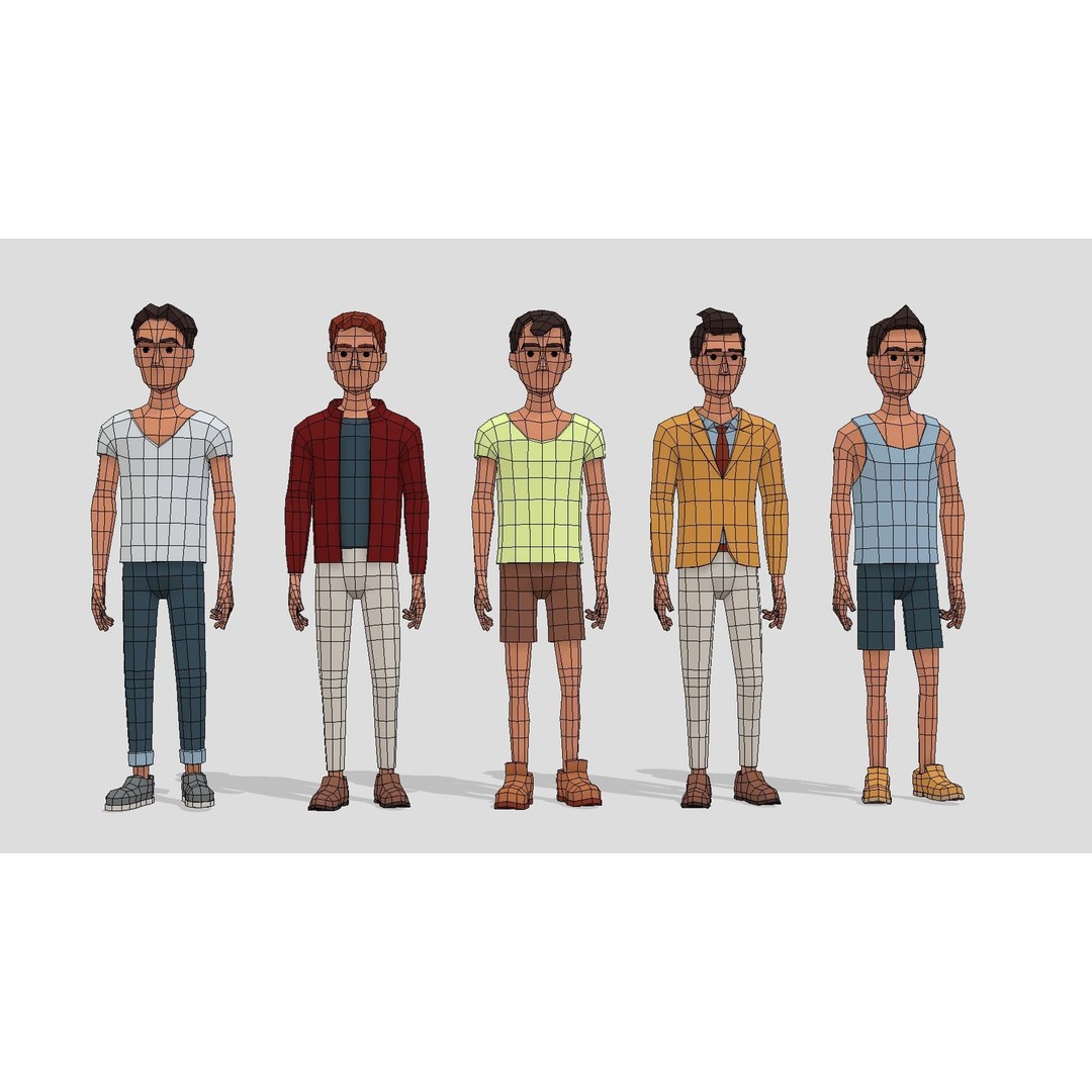 Low Poly Character 3D Model – Rigged Game Asset with Animations, FBX - View 6