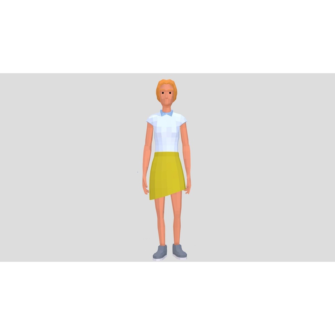 Low Poly Character 3D Model – Rigged Game Asset with Animations, FBX - View 8