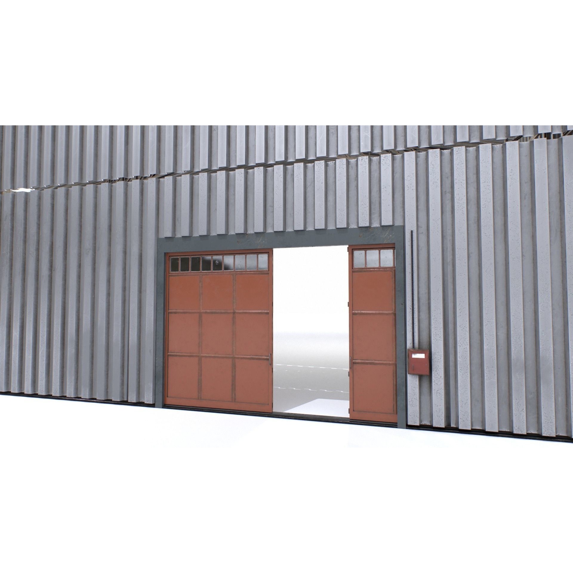 Modular Hangar - Low-Poly Game-Ready 3D Model - View 15