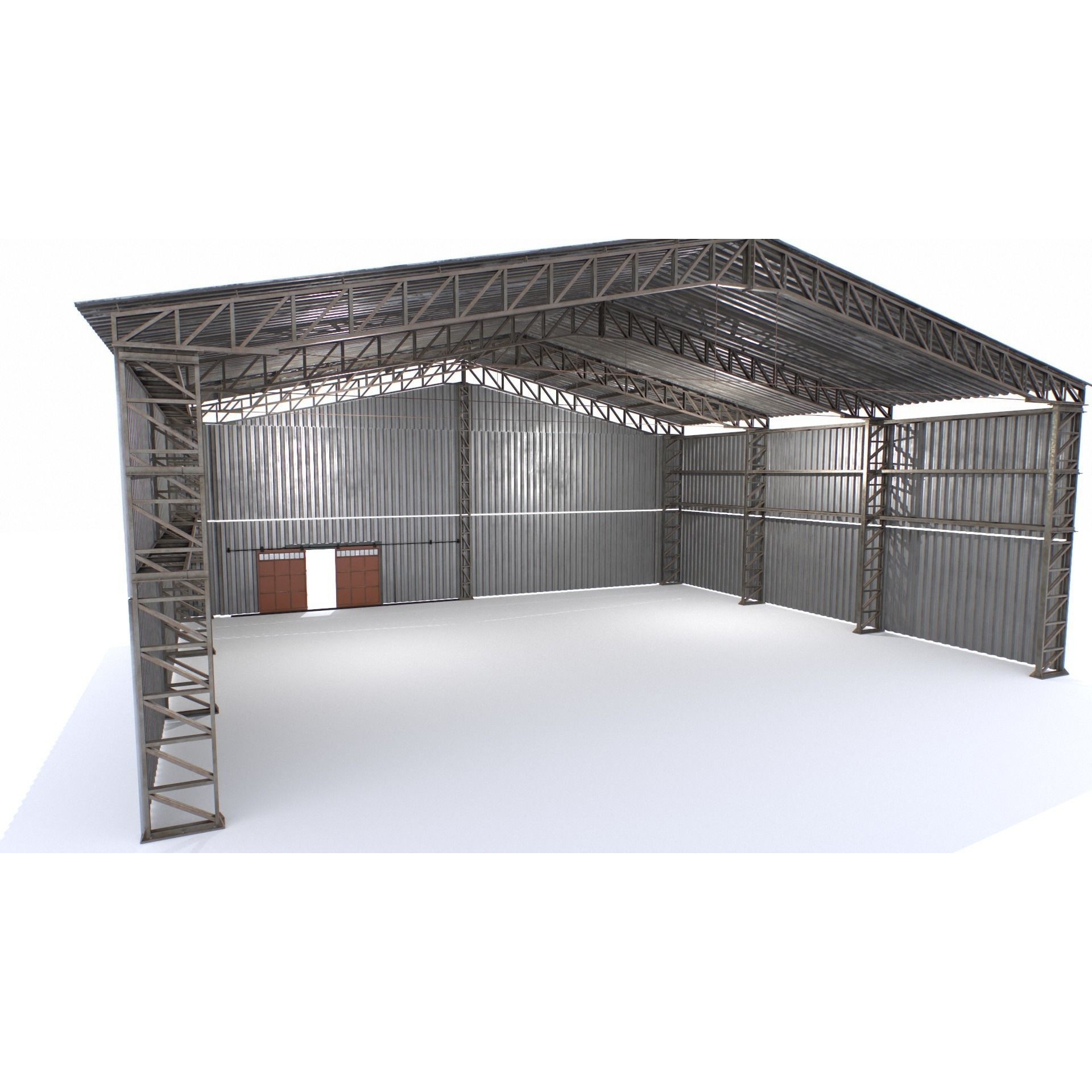 Modular Hangar - Low-Poly Game-Ready 3D Model - View 18