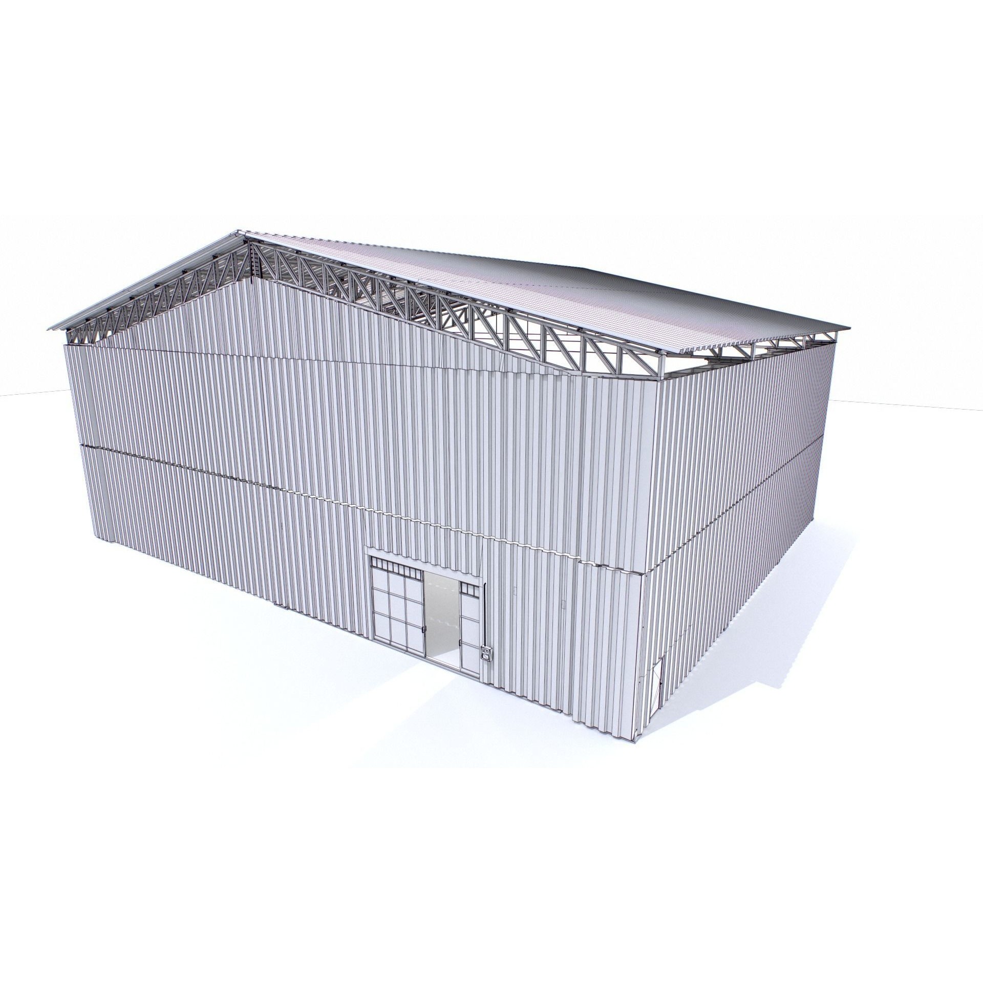 Modular Hangar - Low-Poly Game-Ready 3D Model - View 19