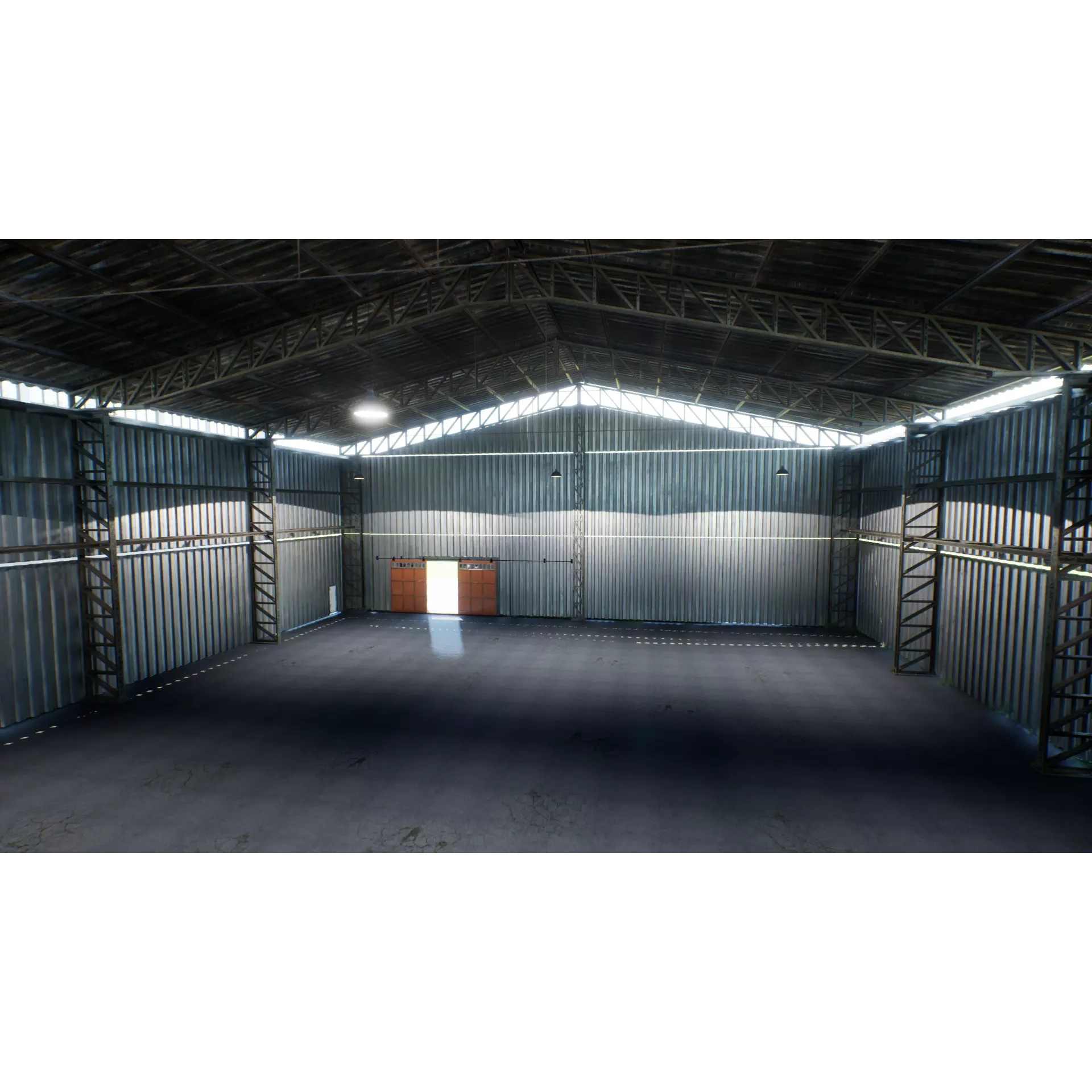 Modular Hangar - Low-Poly Game-Ready 3D Model - View 2