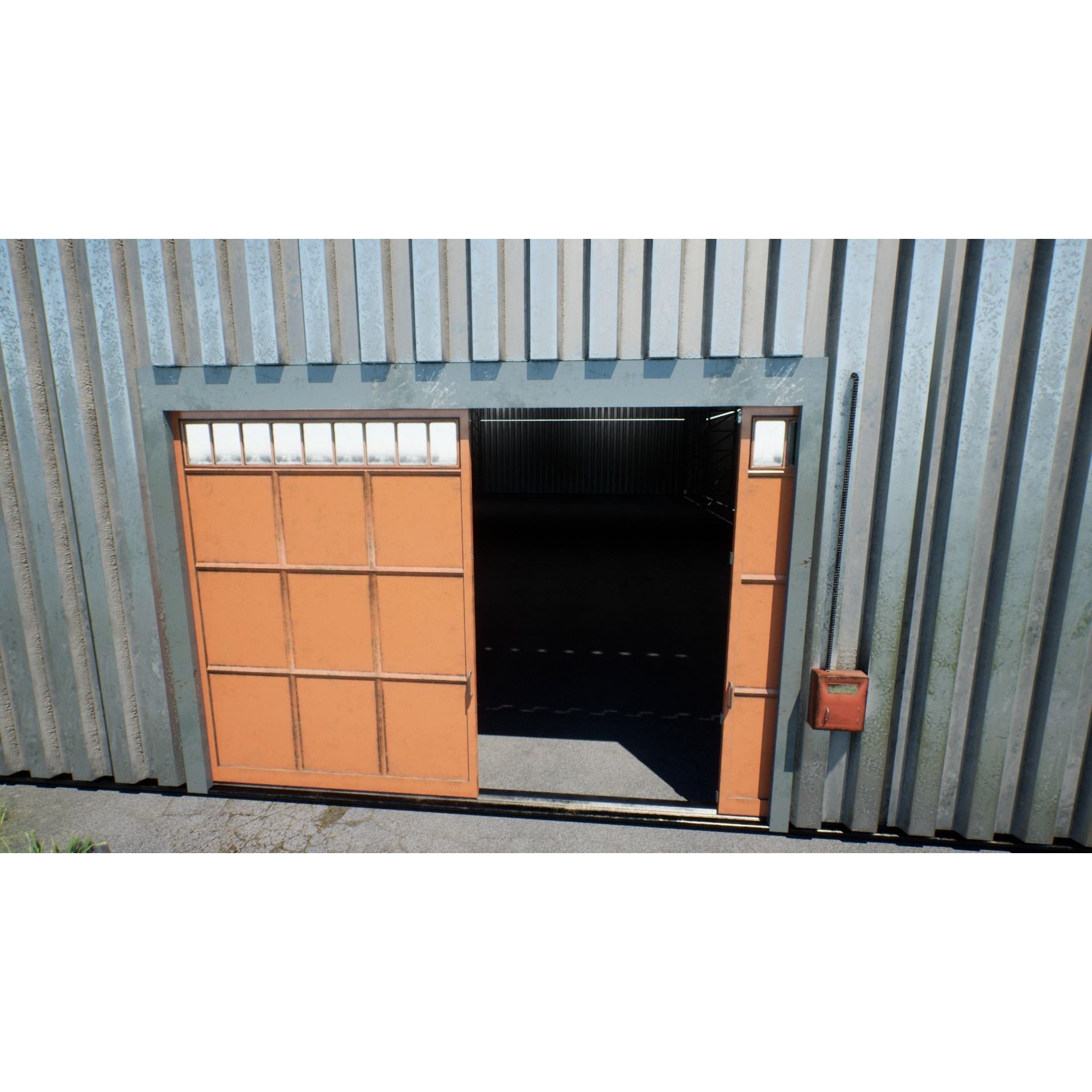 Modular Hangar - Low-Poly Game-Ready 3D Model - View 4