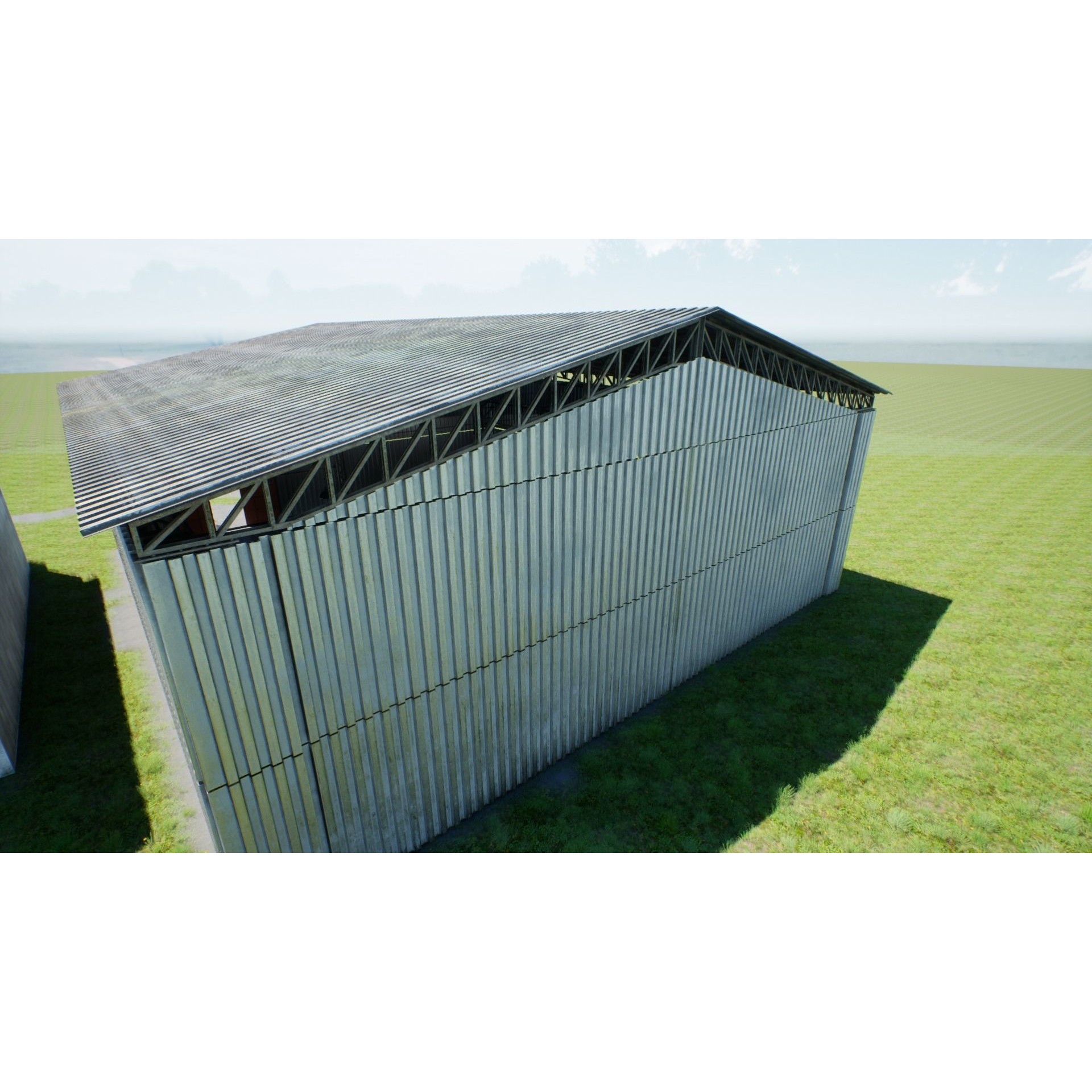 Modular Hangar - Low-Poly Game-Ready 3D Model - View 8