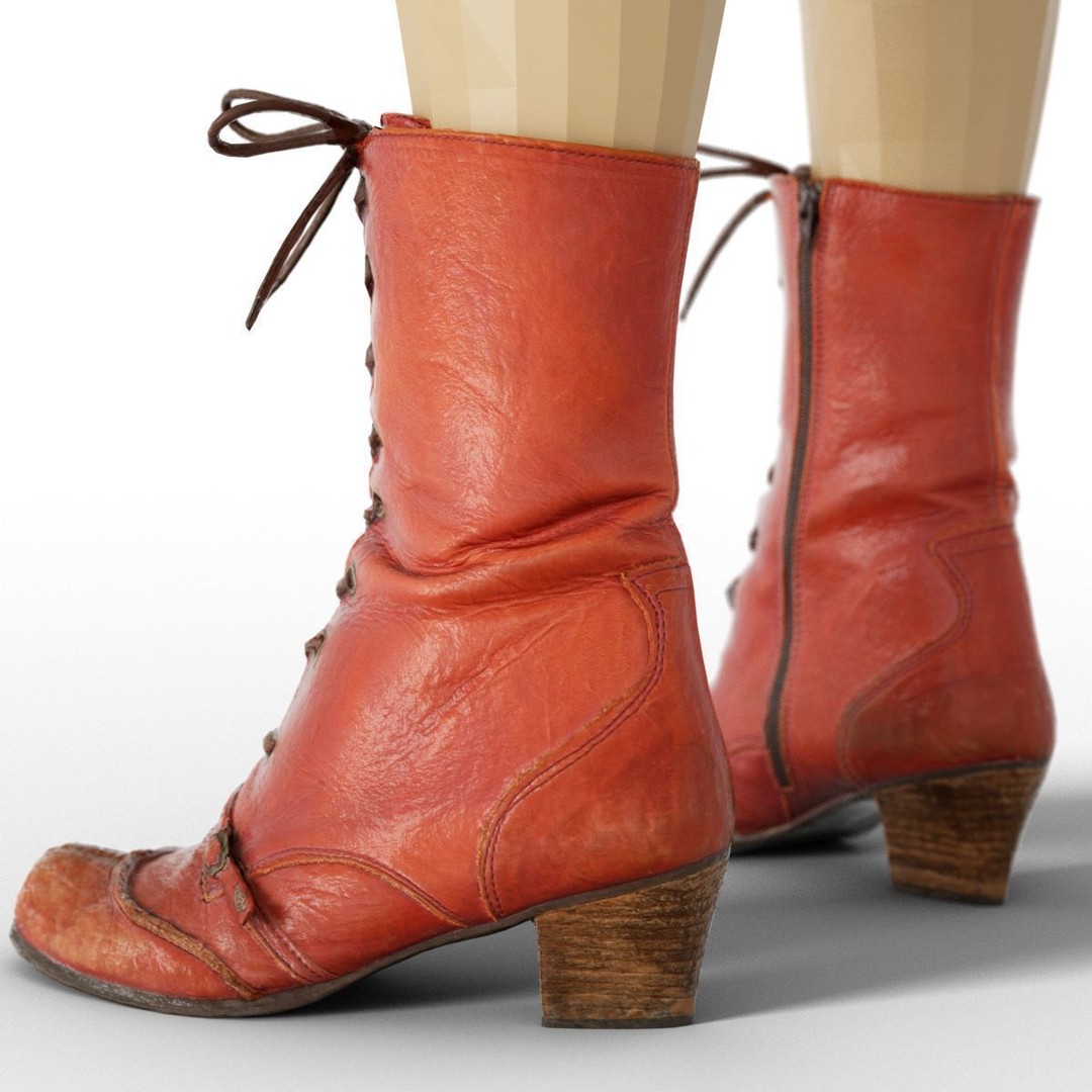 Women's Boots and Heels 3D Model – Low Poly Footwear Collection, OBJ - View 10