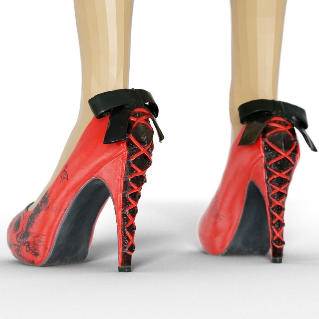 Women's Boots and Heels 3D Model – Low Poly Footwear Collection, OBJ - View 15