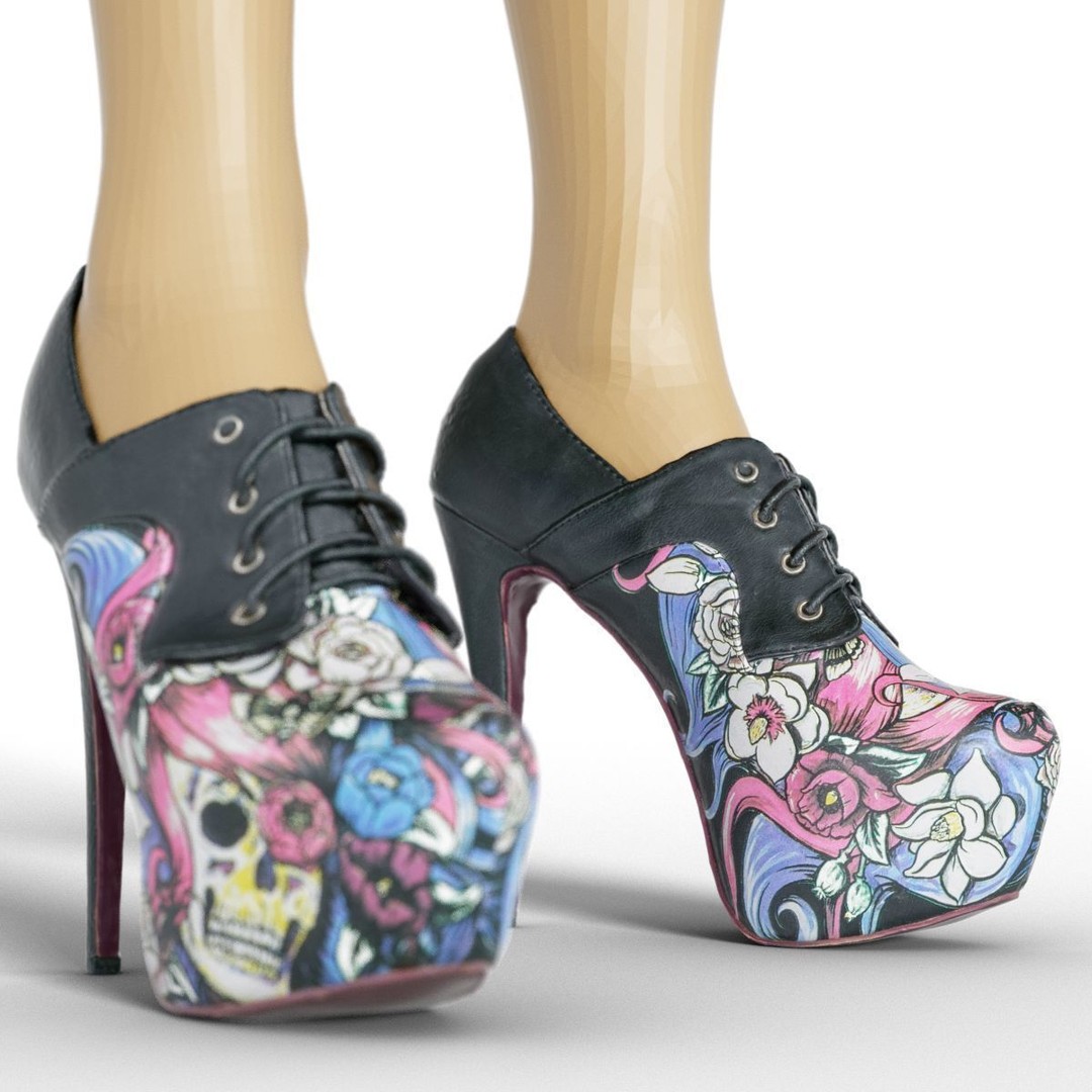 Women's Boots and Heels 3D Model – Low Poly Footwear Collection, OBJ - View 16