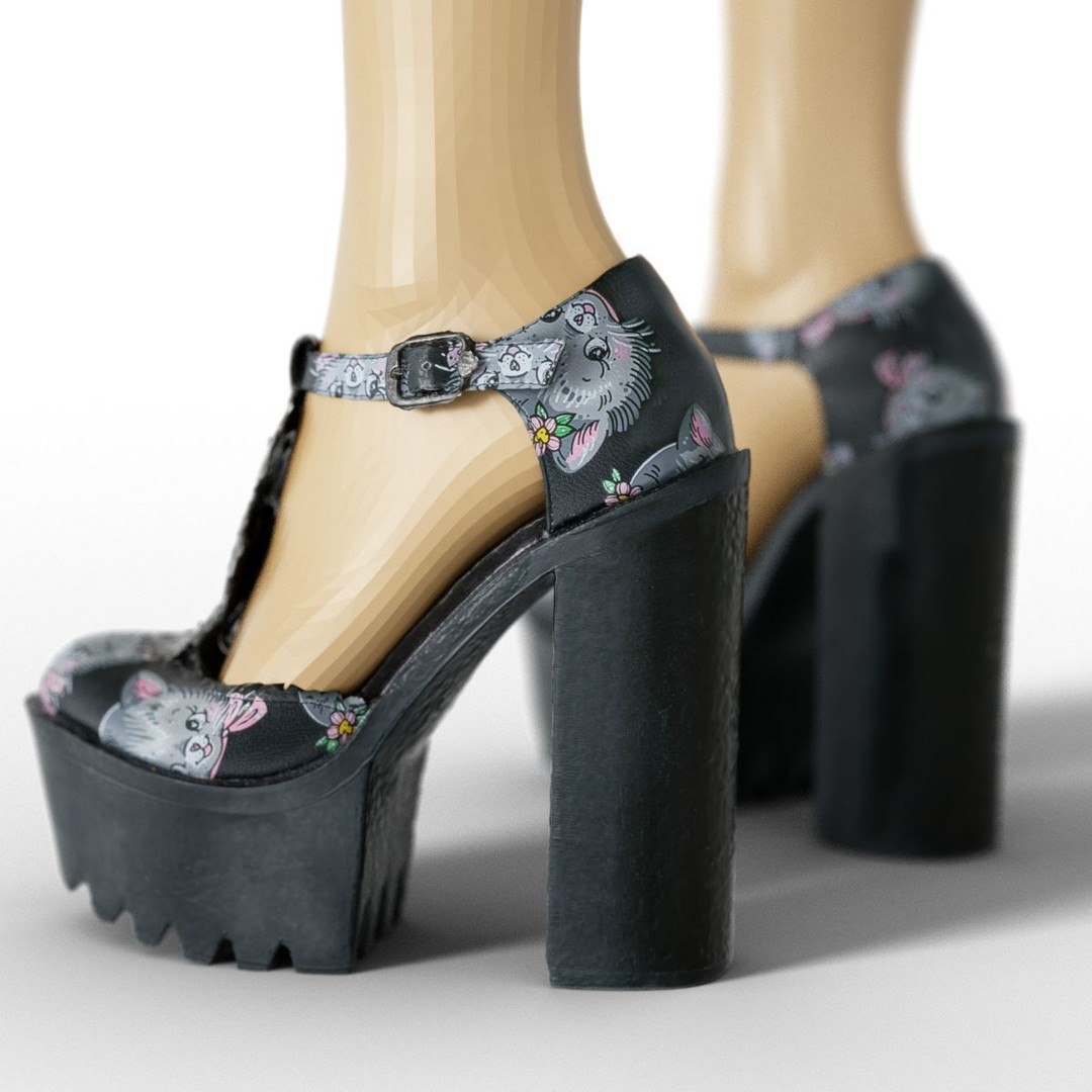 Women's Boots and Heels 3D Model – Low Poly Footwear Collection, OBJ - View 17