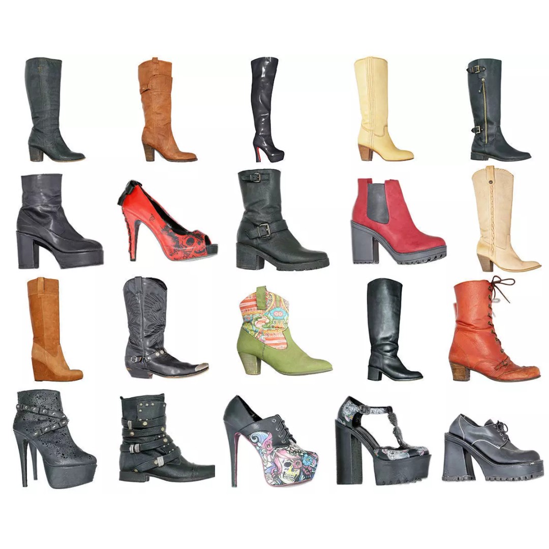 Women's Boots and Heels 3D Model – Low Poly Footwear Collection, OBJ - View 2