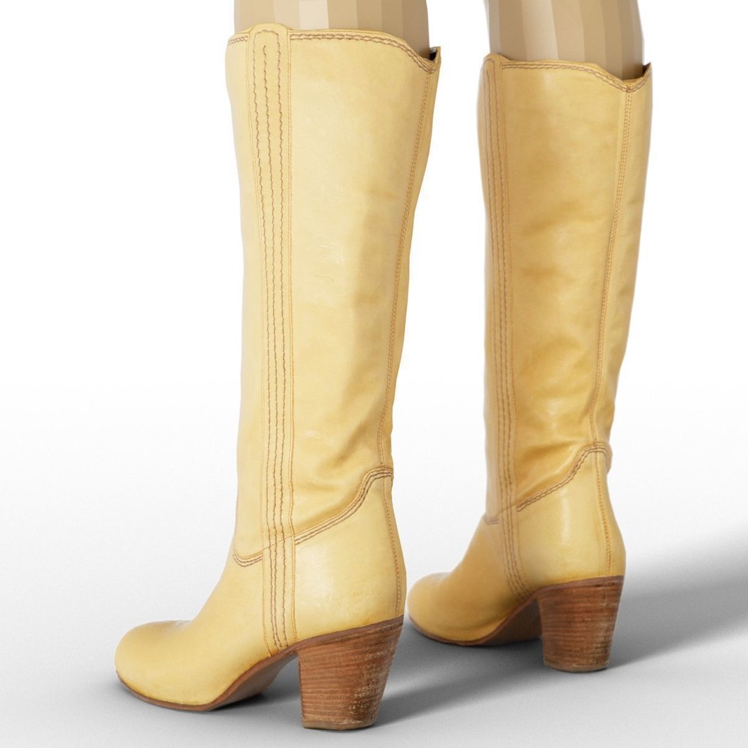 Women's Boots and Heels 3D Model – Low Poly Footwear Collection, OBJ - View 20