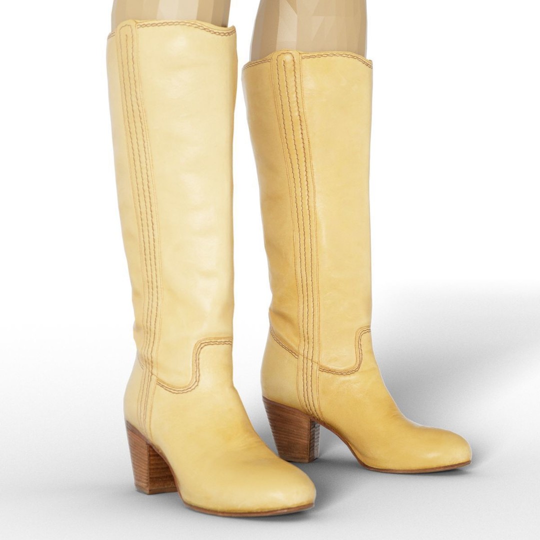 Women's Boots and Heels 3D Model – Low Poly Footwear Collection, OBJ - View 21