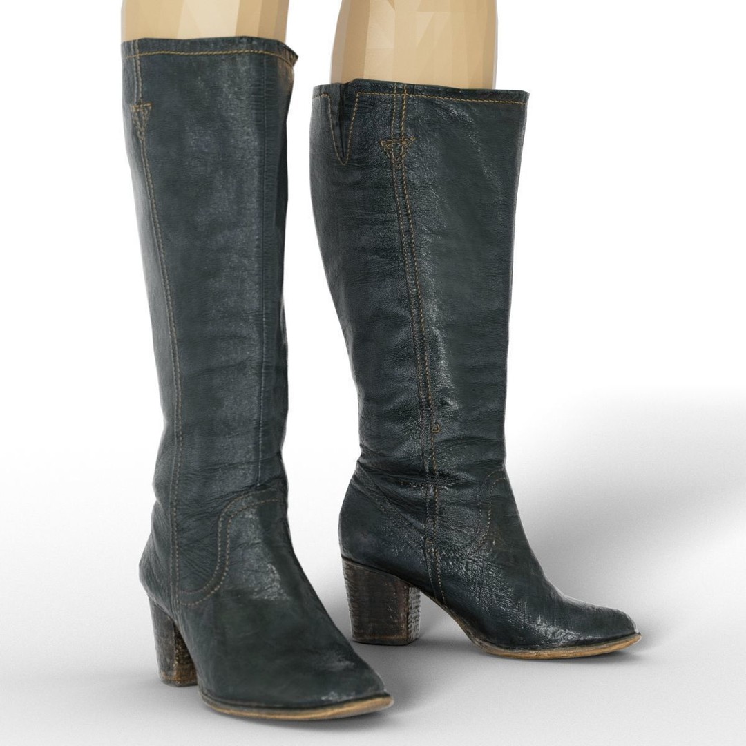 Women's Boots and Heels 3D Model – Low Poly Footwear Collection, OBJ - View 22