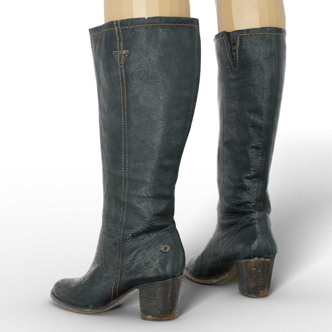 Women's Boots and Heels 3D Model – Low Poly Footwear Collection, OBJ - View 23