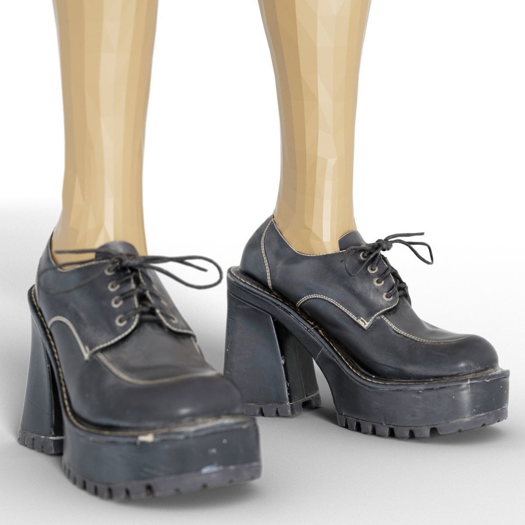 Women's Boots and Heels 3D Model – Low Poly Footwear Collection, OBJ - View 28