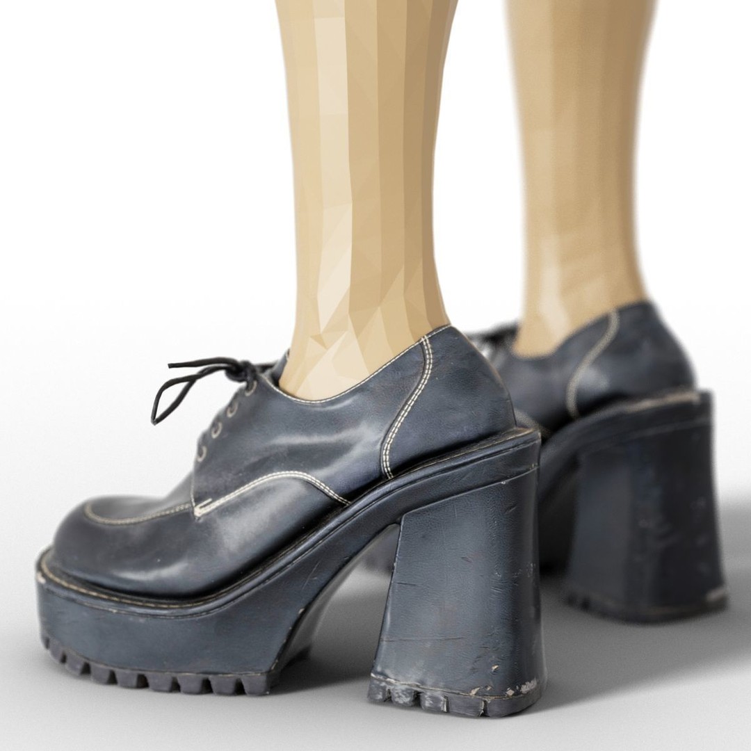 Women's Boots and Heels 3D Model – Low Poly Footwear Collection, OBJ - View 29