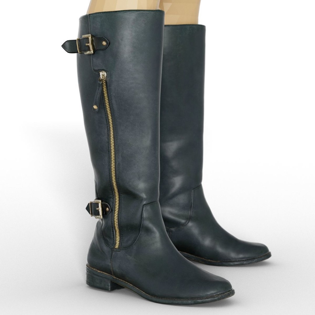 Women's Boots and Heels 3D Model – Low Poly Footwear Collection, OBJ - View 31
