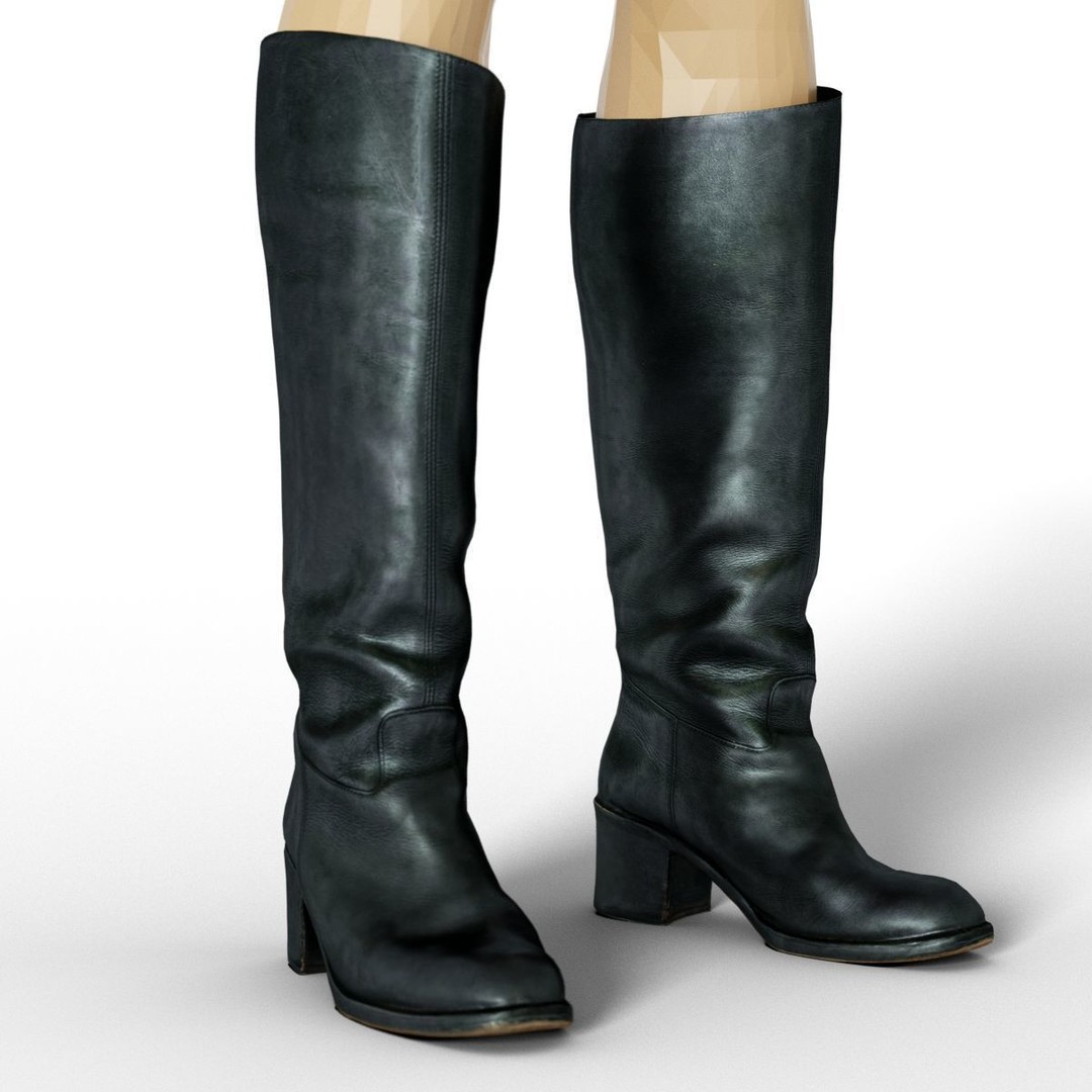 Women's Boots and Heels 3D Model – Low Poly Footwear Collection, OBJ - View 38