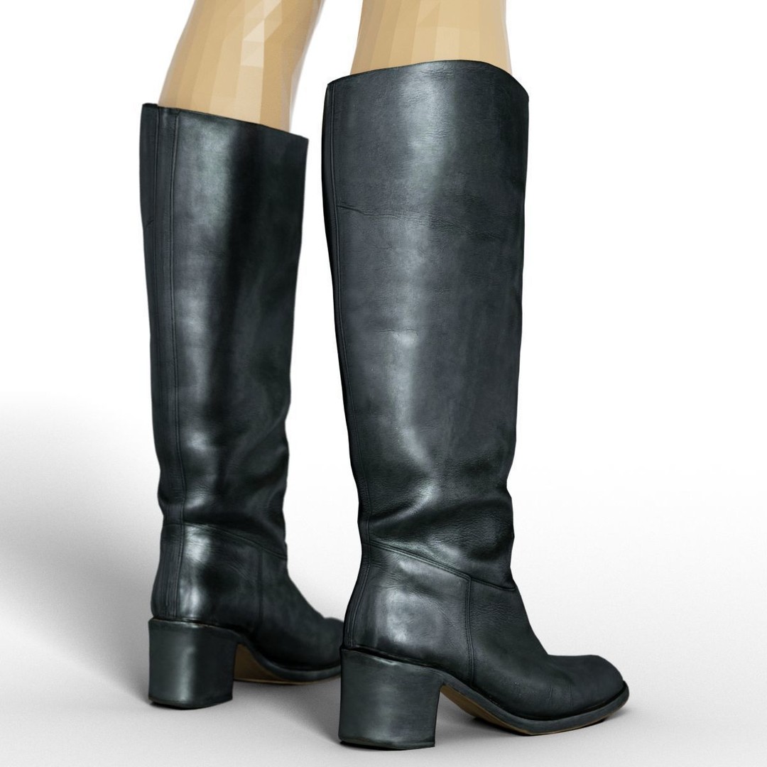 Women's Boots and Heels 3D Model – Low Poly Footwear Collection, OBJ - View 39