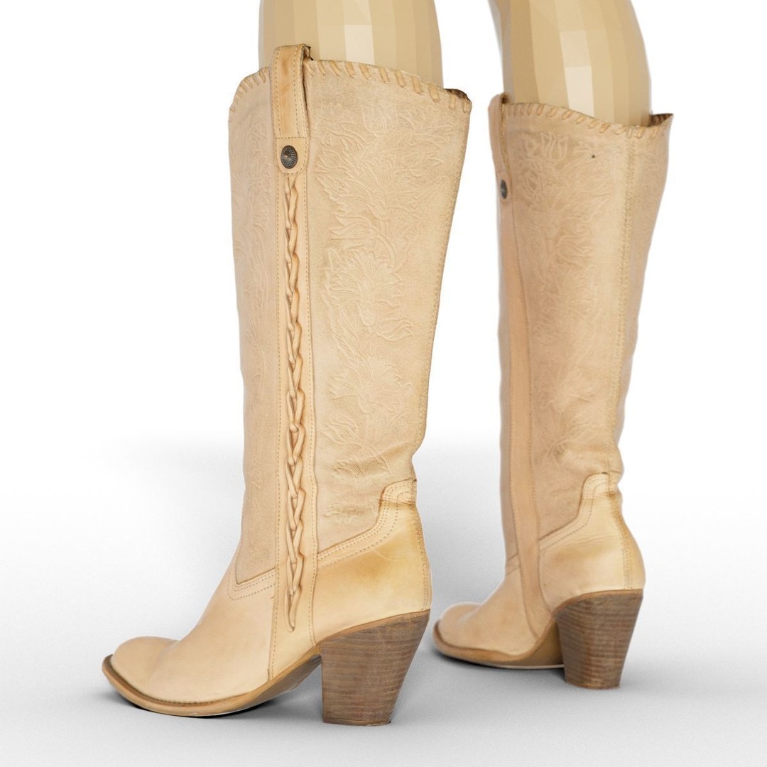 Women's Boots and Heels 3D Model – Low Poly Footwear Collection, OBJ - View 40
