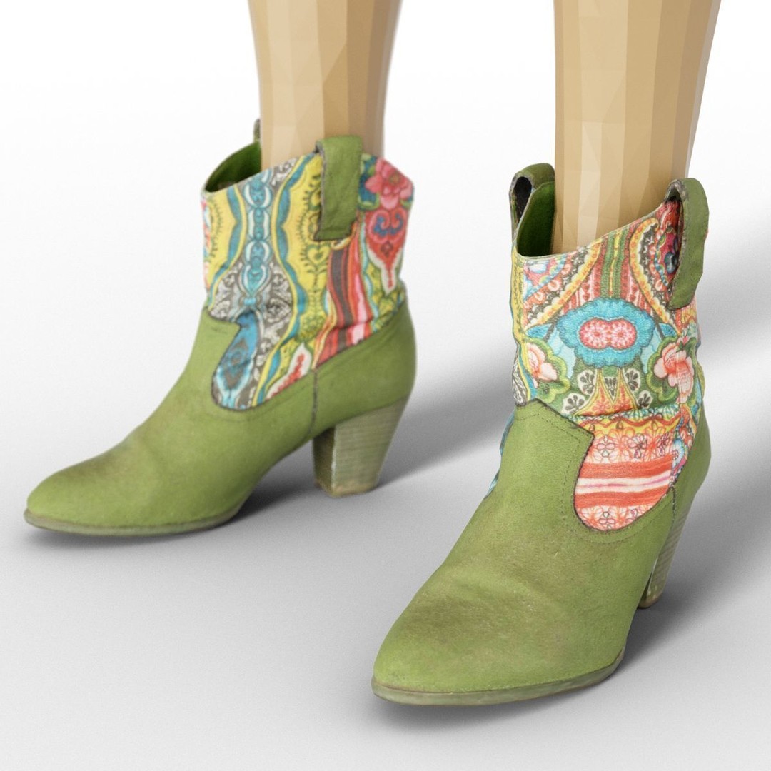 Women's Boots and Heels 3D Model – Low Poly Footwear Collection, OBJ - View 5