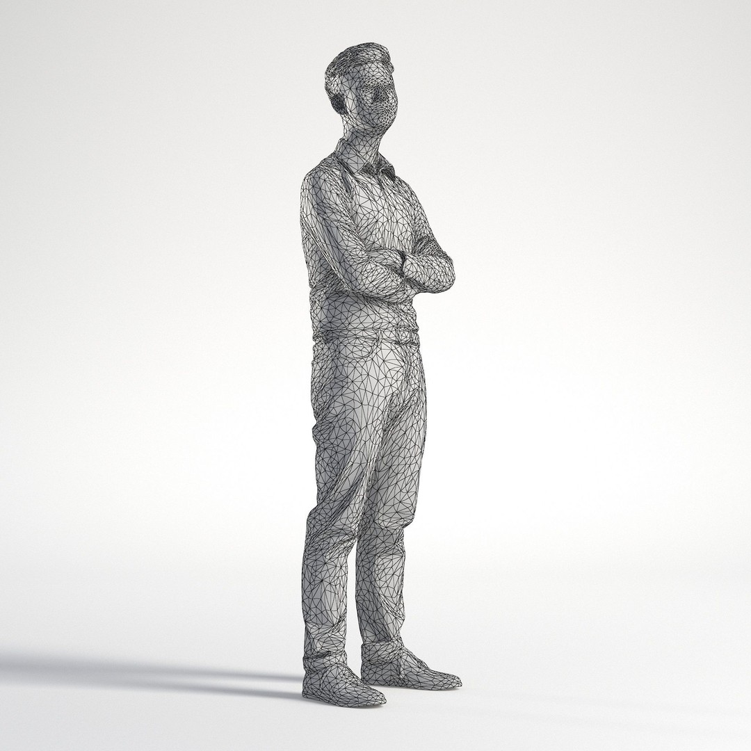 Asian Business Suit 3D Model – Low Poly Character, FBX, OBJ