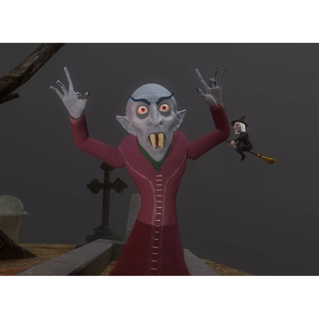Halloween Characters Pack 3D Model – Low Poly Rigged Animated Assets - View 10