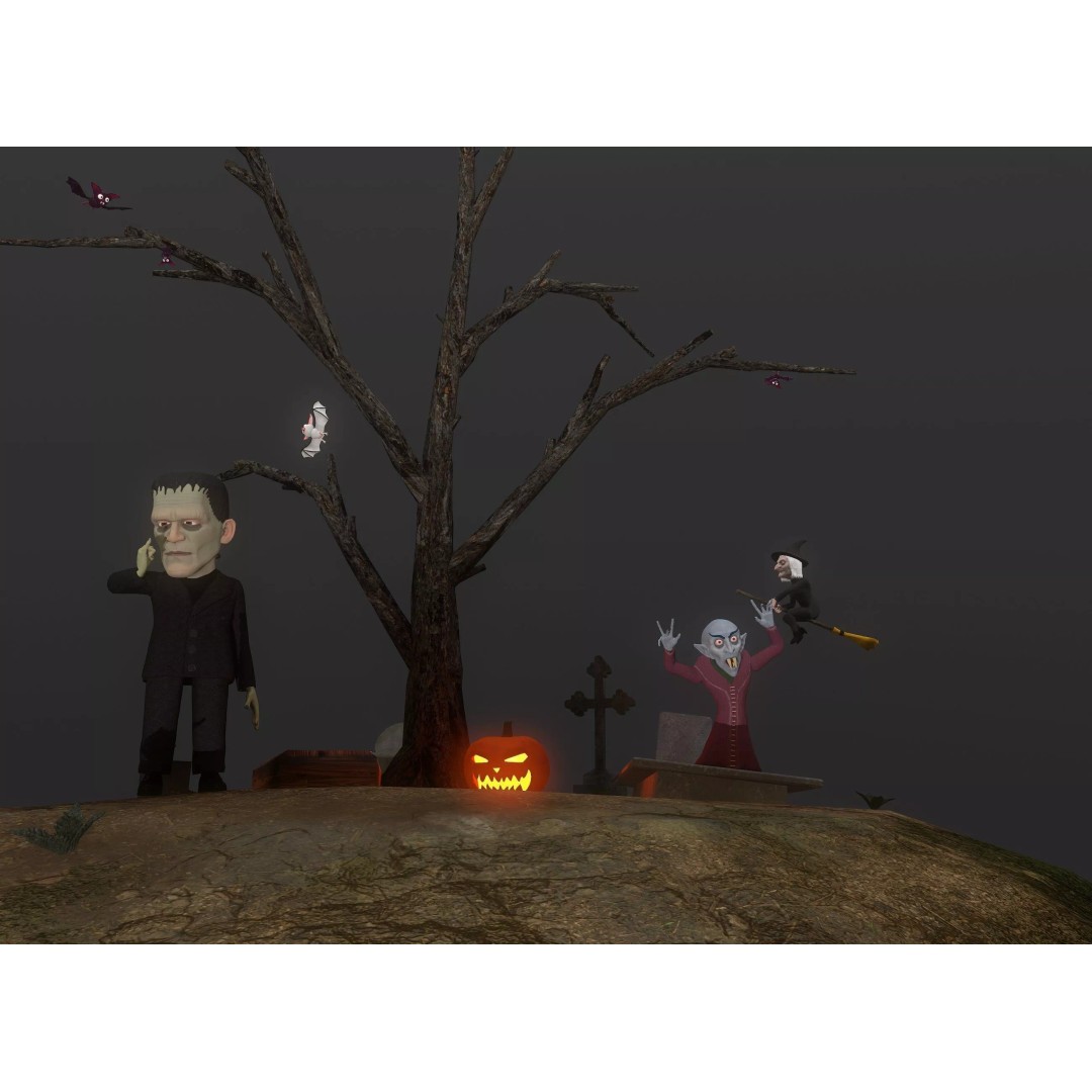 Halloween Characters Pack 3D Model – Low Poly Rigged Animated Assets - View 6