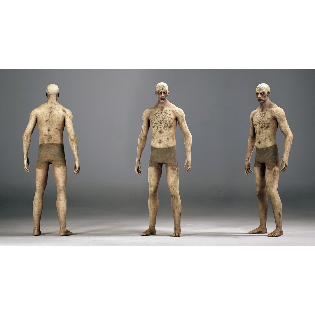 Necromancer 3D Model – Low Poly Game Ready Character with Rigging - View 10