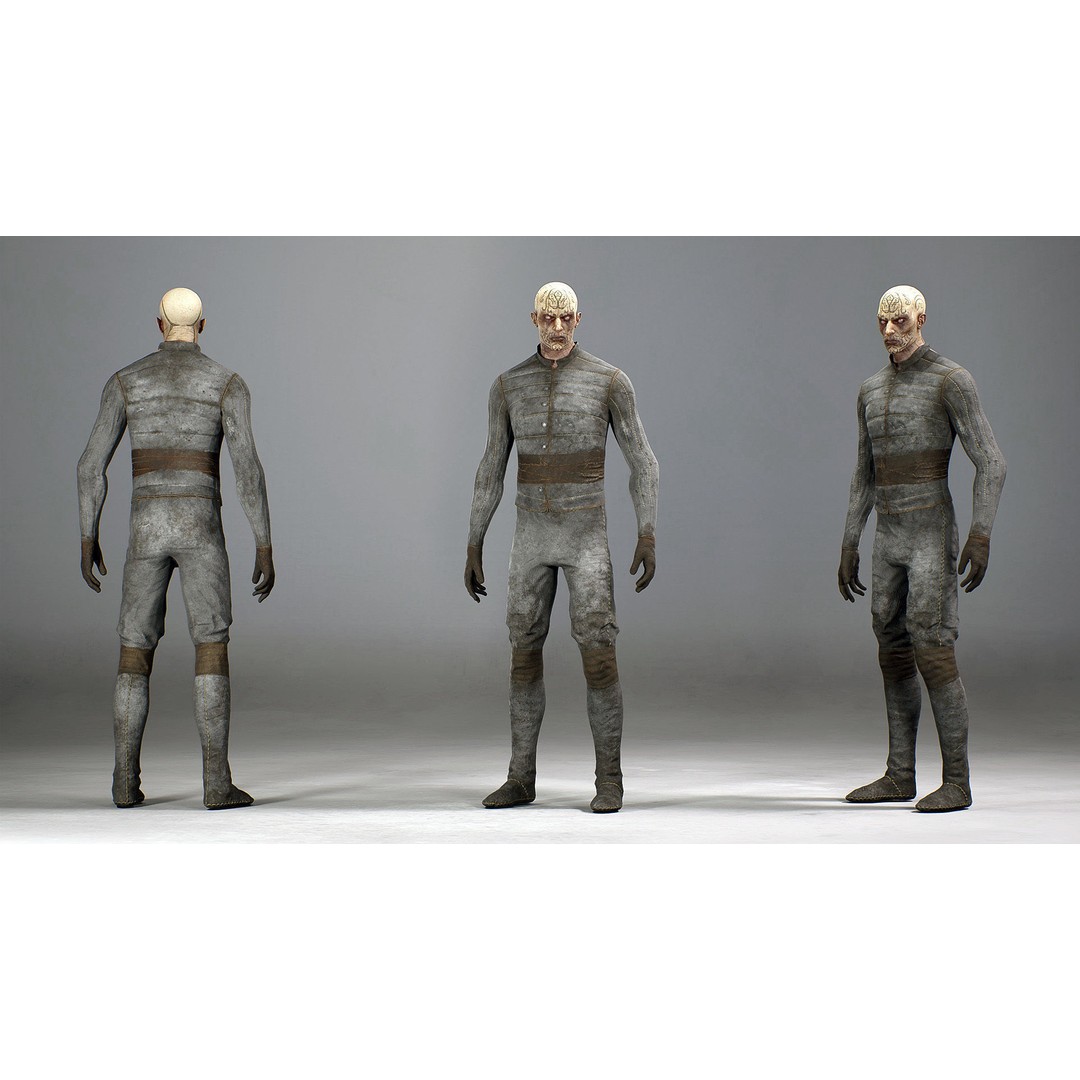 Necromancer 3D Model – Low Poly Game Ready Character with Rigging - View 11