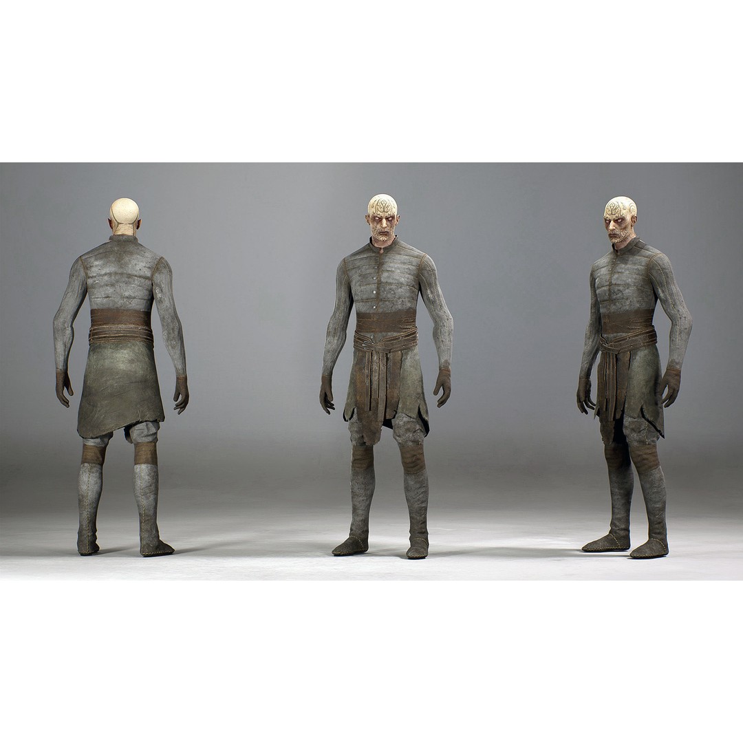 Necromancer 3D Model – Low Poly Game Ready Character with Rigging - View 12