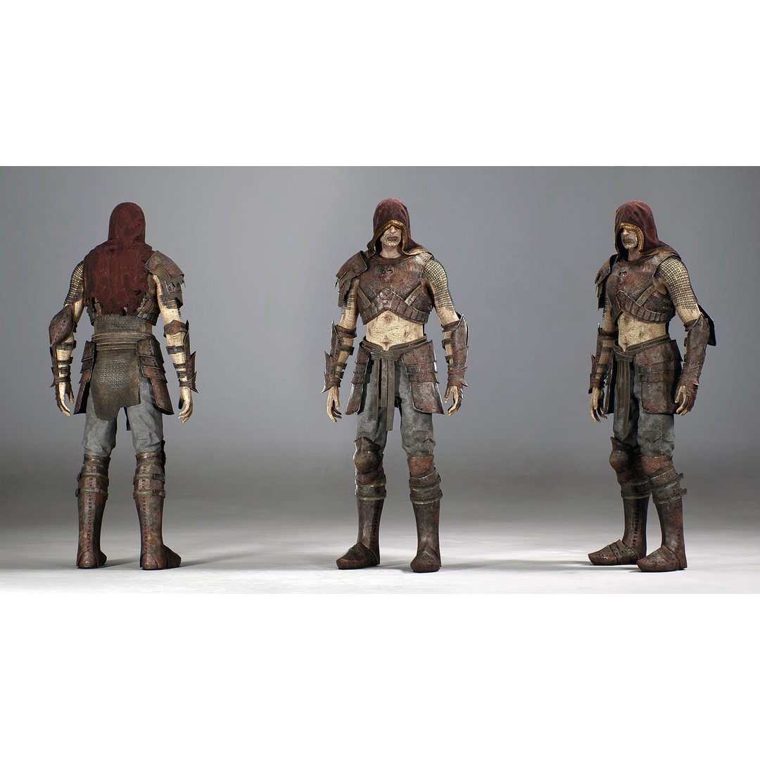 Necromancer 3D Model – Low Poly Game Ready Character with Rigging - View 13