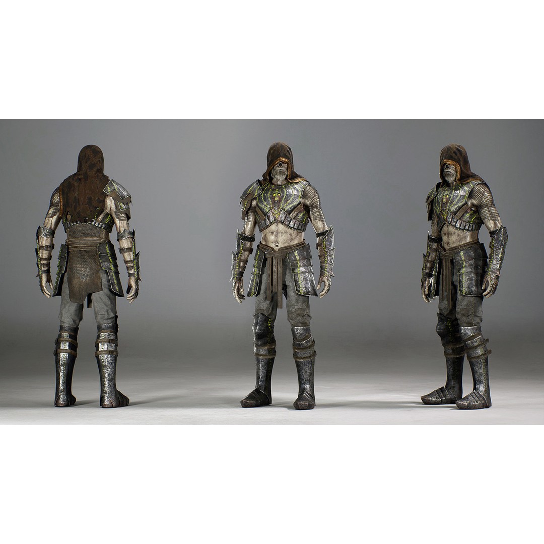 Necromancer 3D Model – Low Poly Game Ready Character with Rigging - View 15