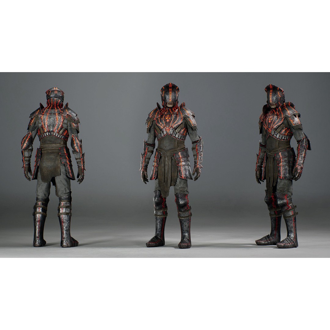 Necromancer 3D Model – Low Poly Game Ready Character with Rigging - View 18