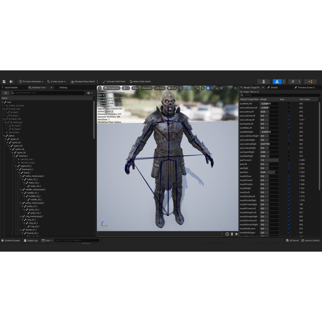 Necromancer 3D Model – Low Poly Game Ready Character with Rigging - View 24